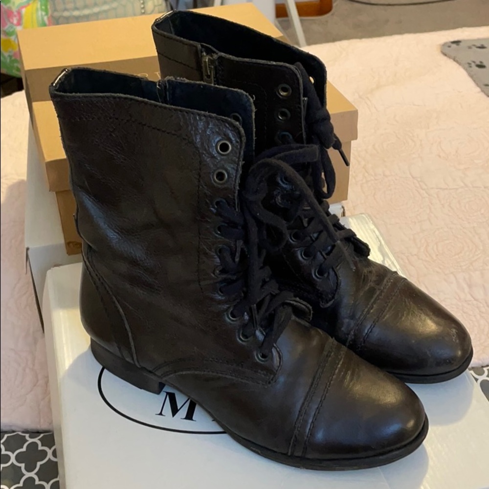 Steve Madden Troopa black Leat